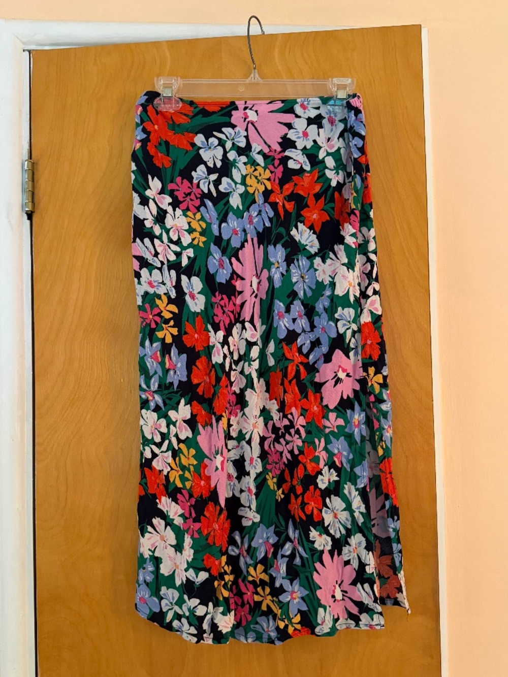 Old Navy High Waisted Floral Mini Slip Skirt, Size M